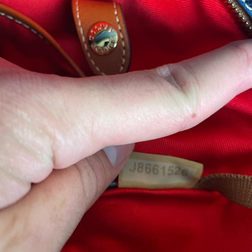 Dooney And Bourke Pebble Grain Lexington Bag Jeans Blue - Picture 6 of 7